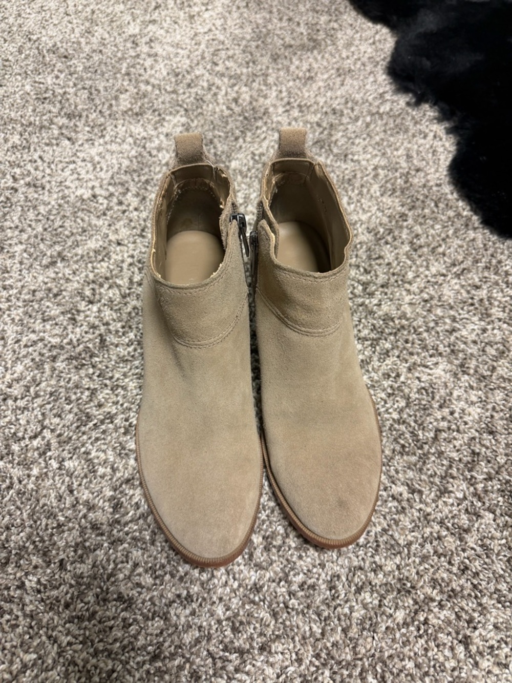 Ivanka Trump Suede Ankle Booties in Tan - Picture 2 of 8